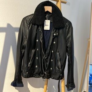 FREE PEOPLE Vegan/faux leather MOTO jacket. SIZE LARGE.